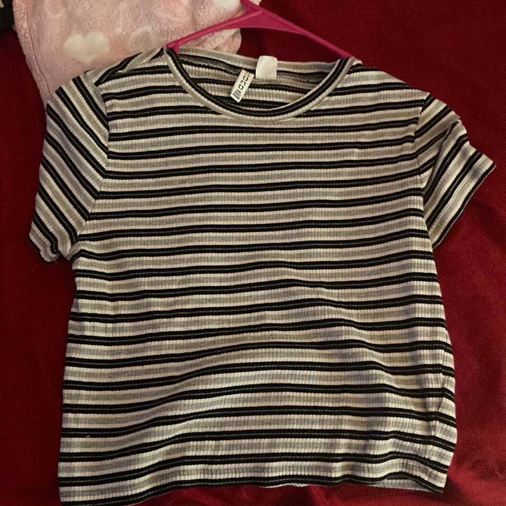 black,white n grey croptop